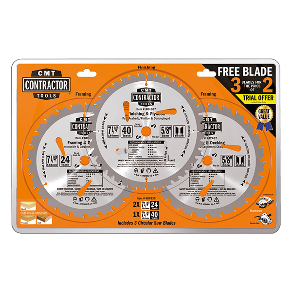 ITK Contractor combo pack circular saw blades